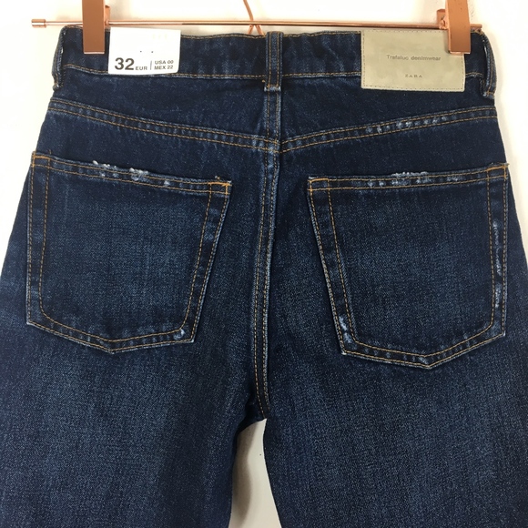 Zara Cigarette Pearl Jeans 00 x/i - Picture 6 of 8